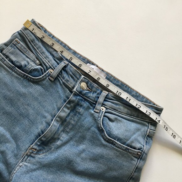 Zara High-Rise Bootcut Jean Womens 6 Raw Hem 26" Inseam Excellent - Picture 9 of 13